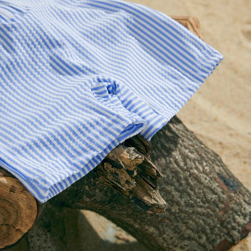 Striped Rash Guard Swim Set
