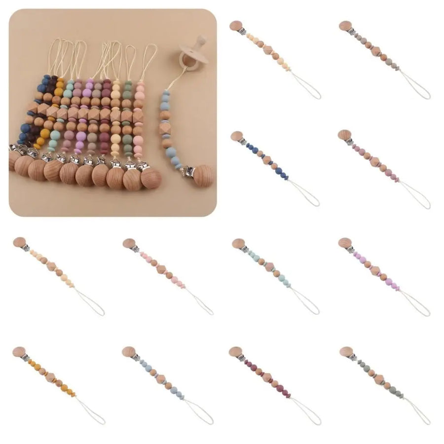 Octagonal Bead Pacifier Clip, product view 4