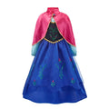 Girls blue and pink princess costume dress with cape