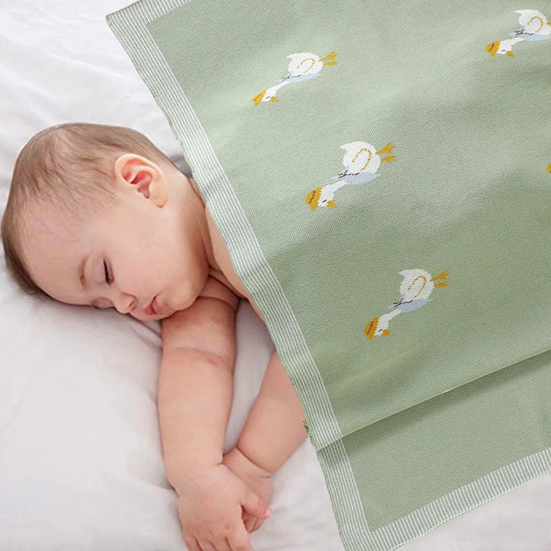 Cartoon Plaid Baby Blanket