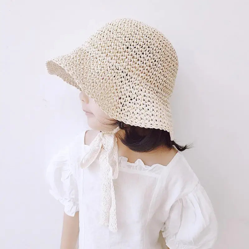 Lace Bow Baby Sun Hat, product view 6