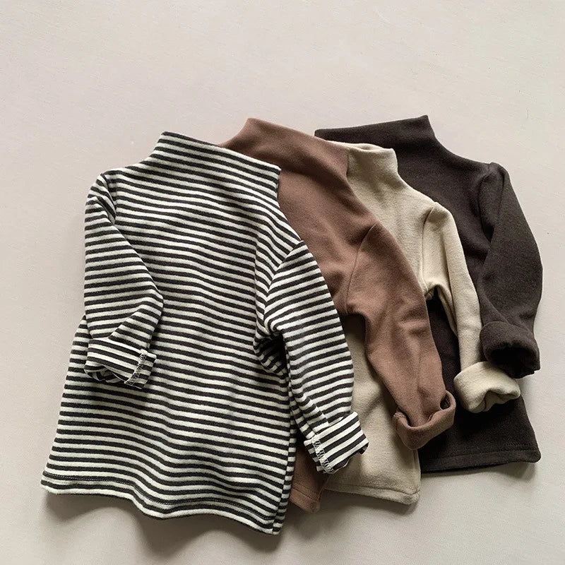 Striped Half Neck Baby Top, product view 4