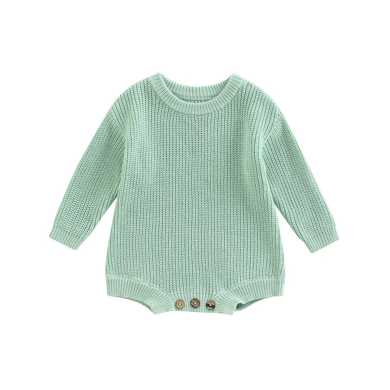 Knitted Long Sleeve Baby Romper, product view 21