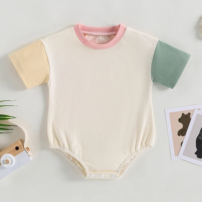 Contrast Color Romper for Babies