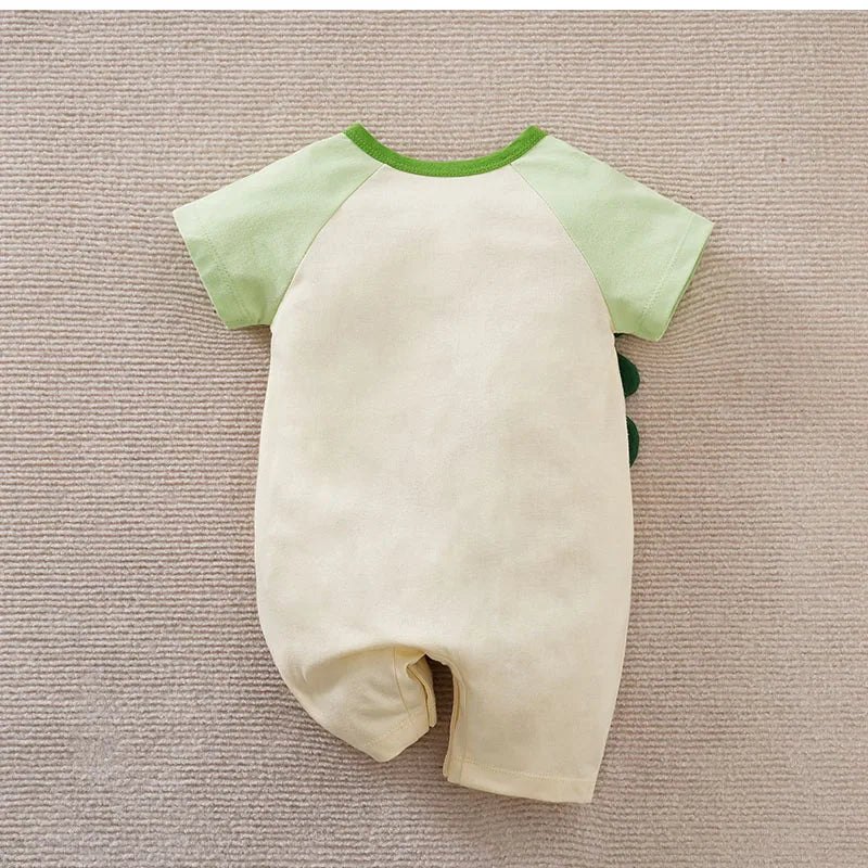 Animal Print Cotton Baby Romper side view
