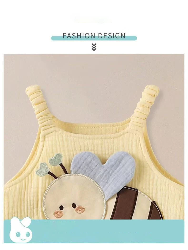Sweet Bee Cotton Romper