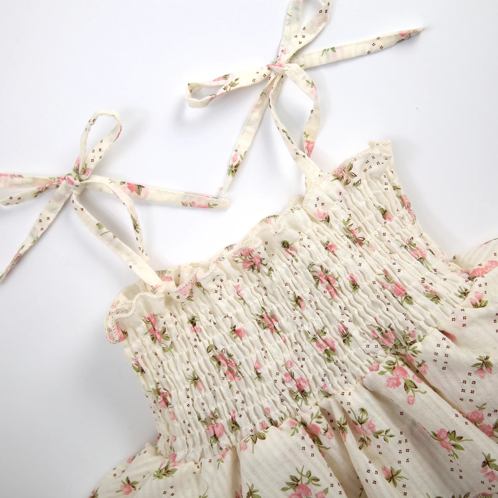 Floral Ruffled Romper Set with Bow Headband for Baby Girls