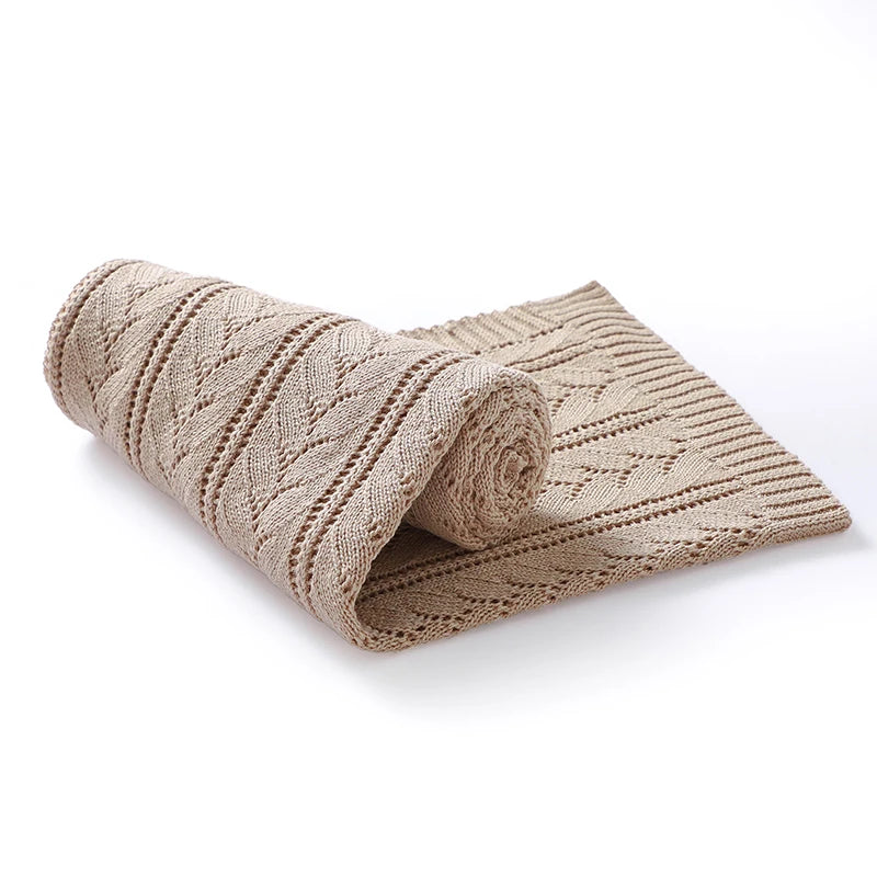 Knitted Cotton Baby Swaddle Blanket