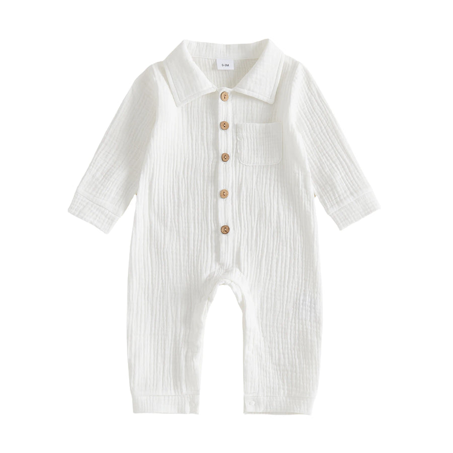Matin Muslin Long-Sleeve Romper – detail 9