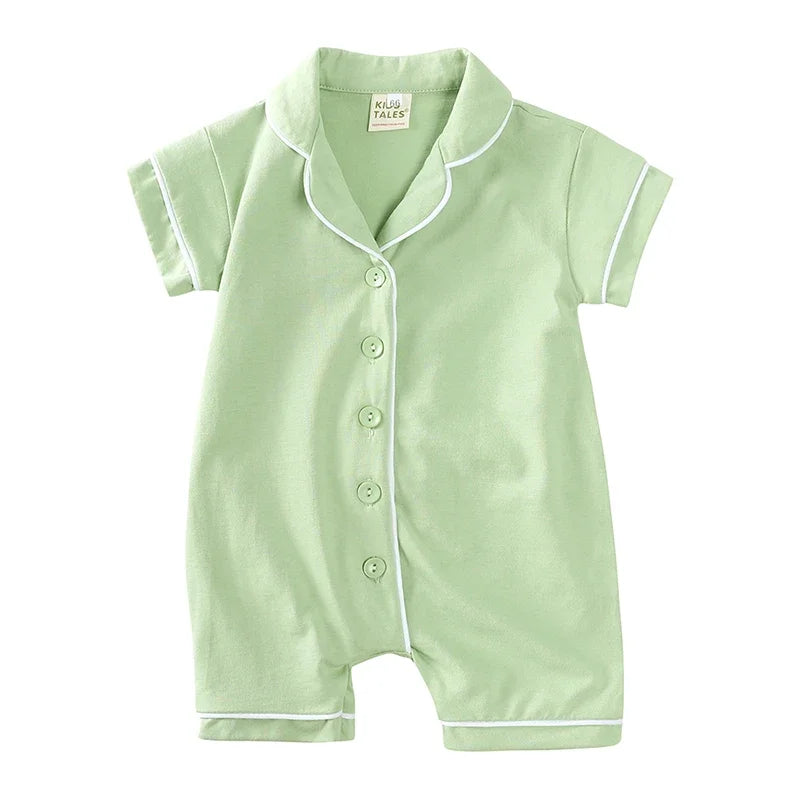 Classic Button Pajama Romper, product view 7