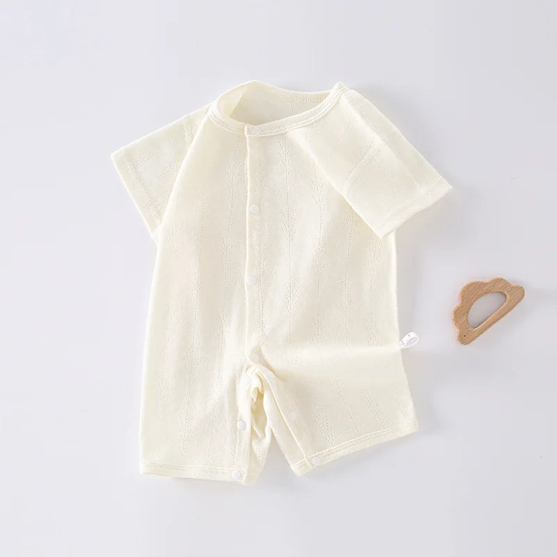 Breathable Cotton Short Sleeve Romper