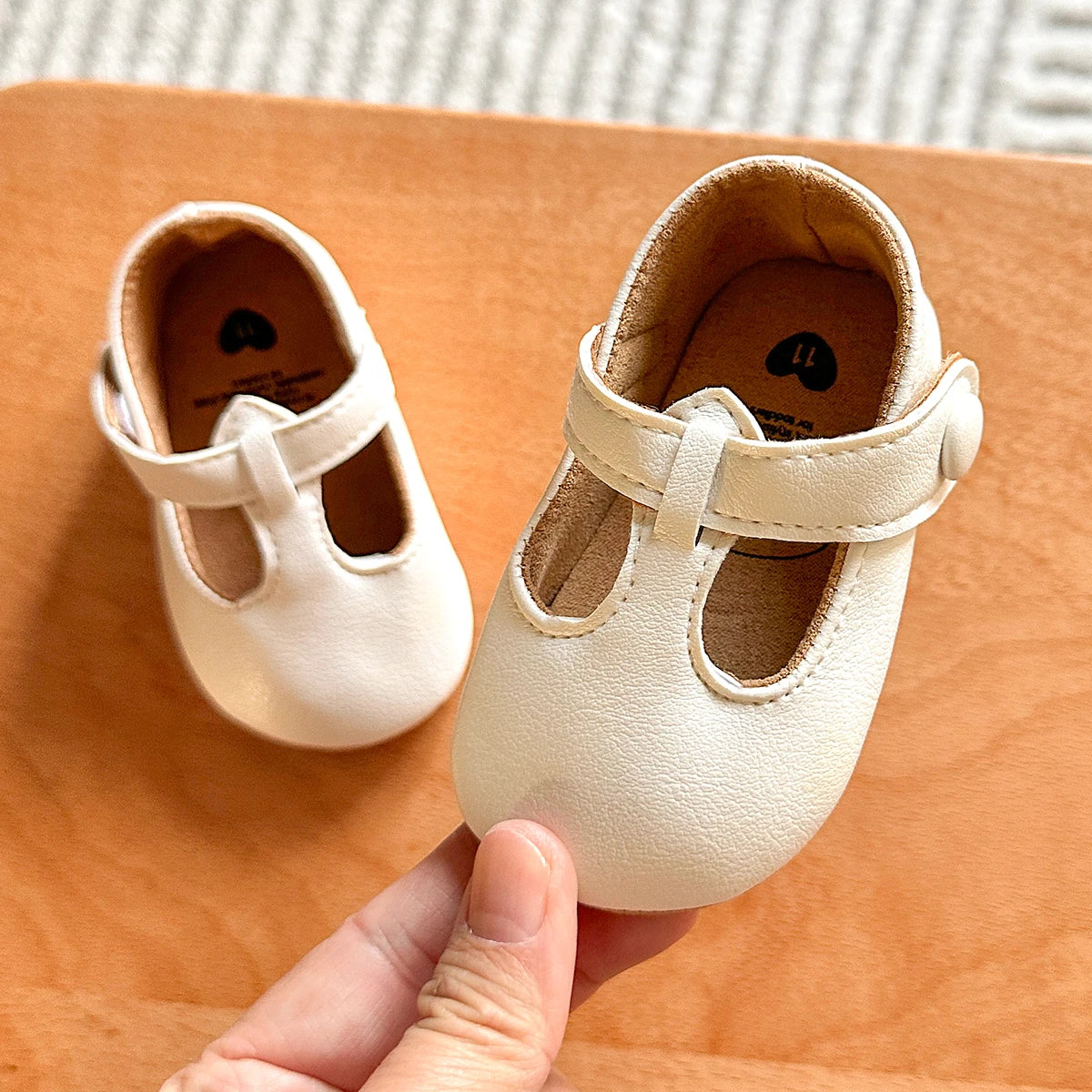 White Soft Sole Baby First Walkers