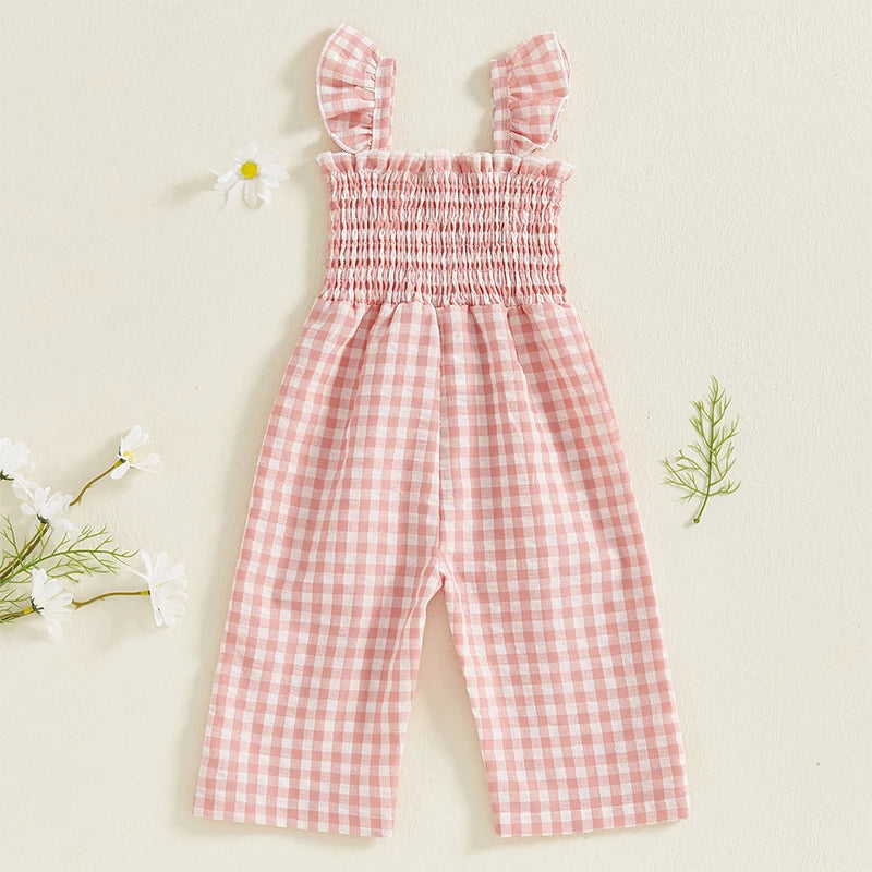 Vichy Ruffle Gingham Jumpsuit – detail 2