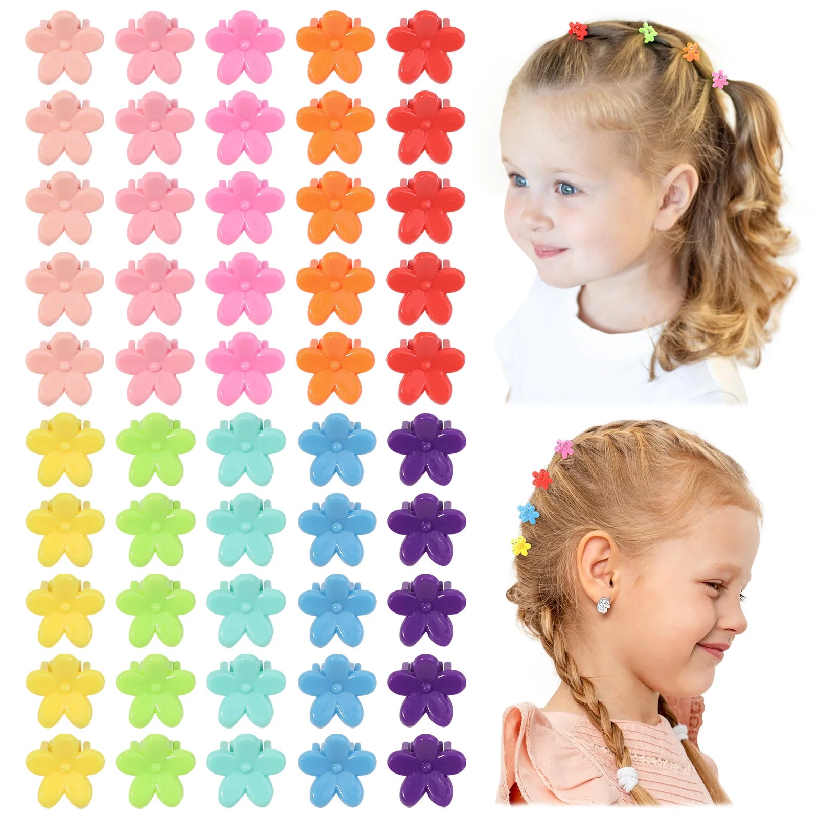 Assorted Mini Cartoon Hair Clips for Children