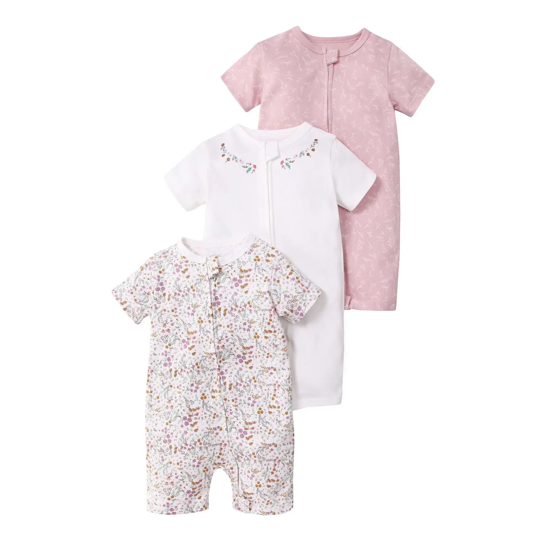 Cotton Short Sleeve Baby Romper