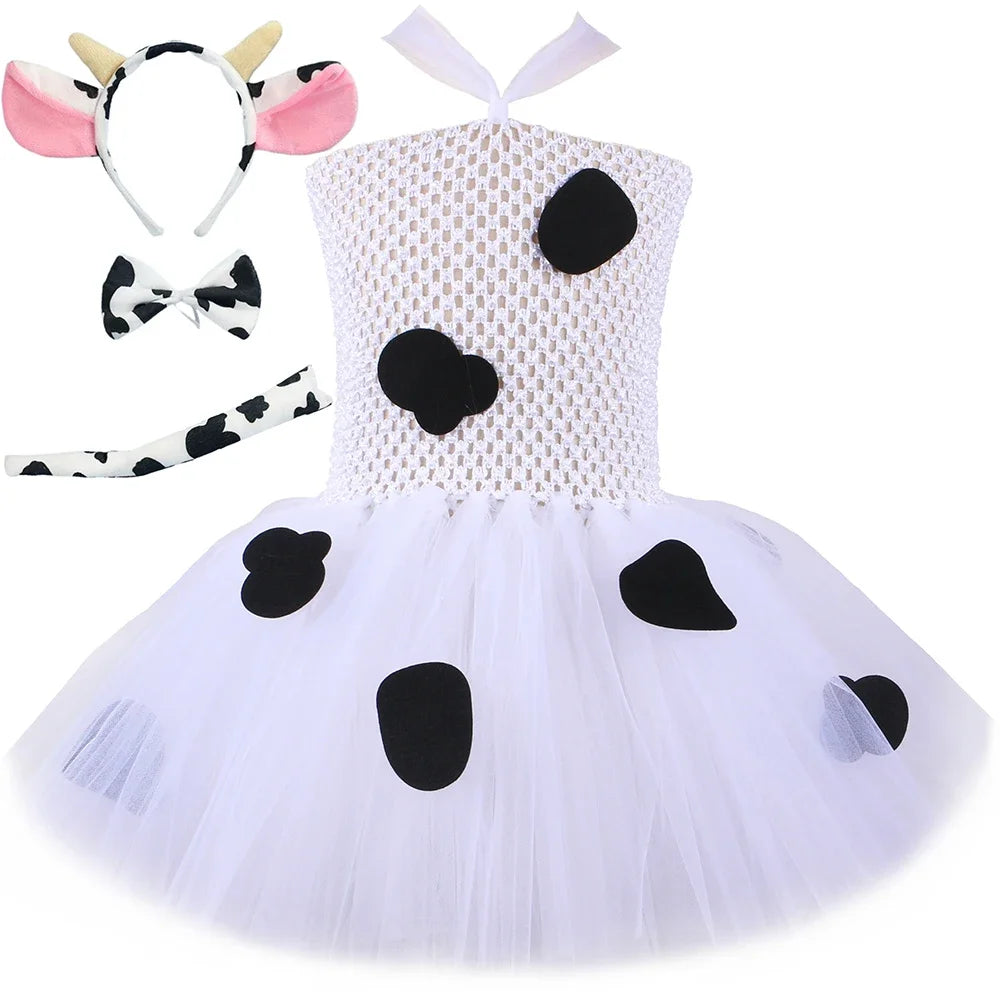 Cow Tutu Dress Front View
