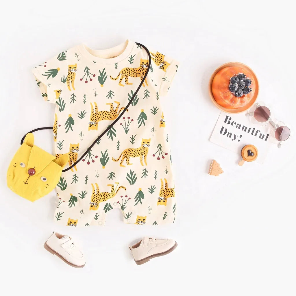 Cute Cartoon Print Romper