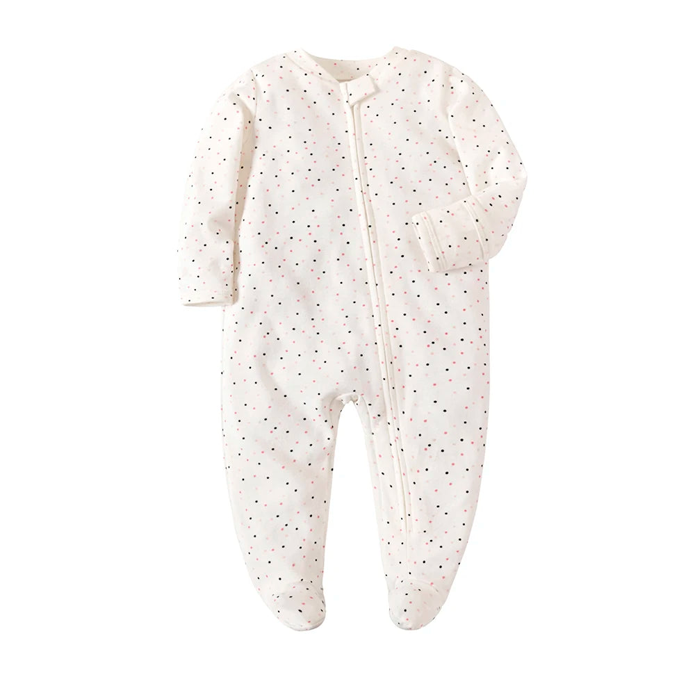 Solid White Footed Romper