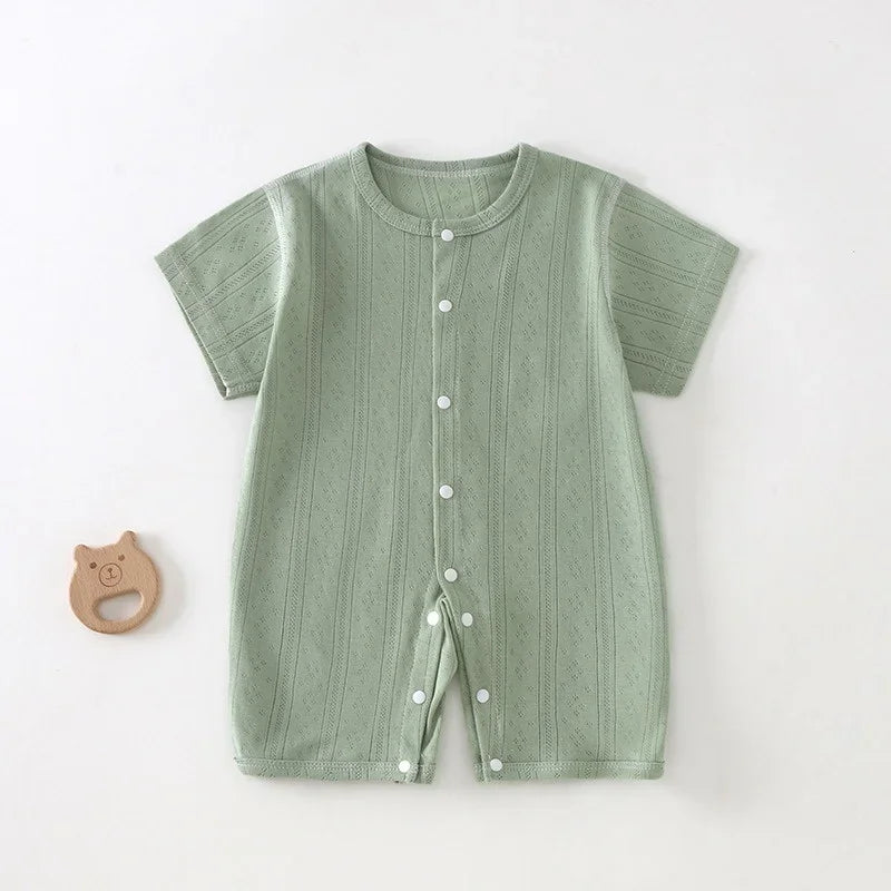 Lou Textured Summer Romper - Sage, product view