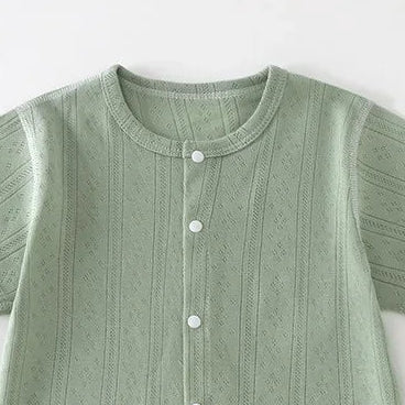 Lou Textured Summer Romper - Sage, product view 2