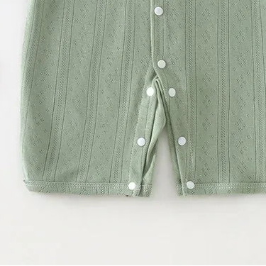 Lou Textured Summer Romper - Sage, product view 3