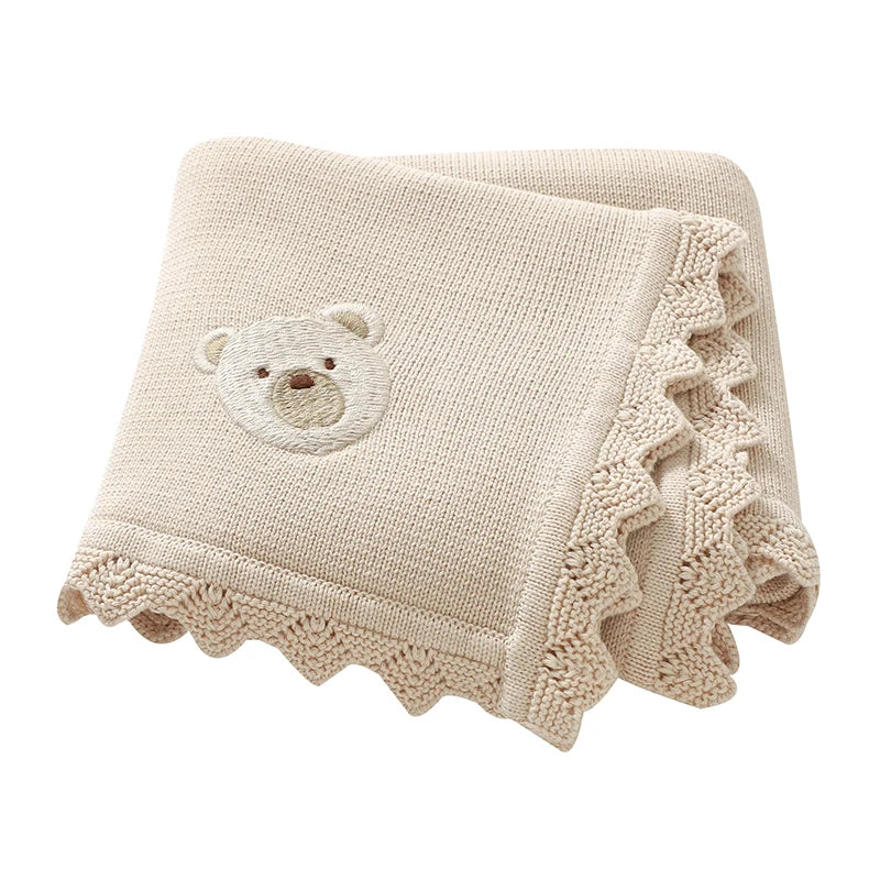 Knitted Bear Cartoon Baby Blanket, product view 7