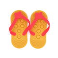 Silicone flip-flop teether for baby soothing gums
