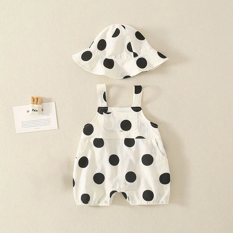 Polka Dot Baby Overalls