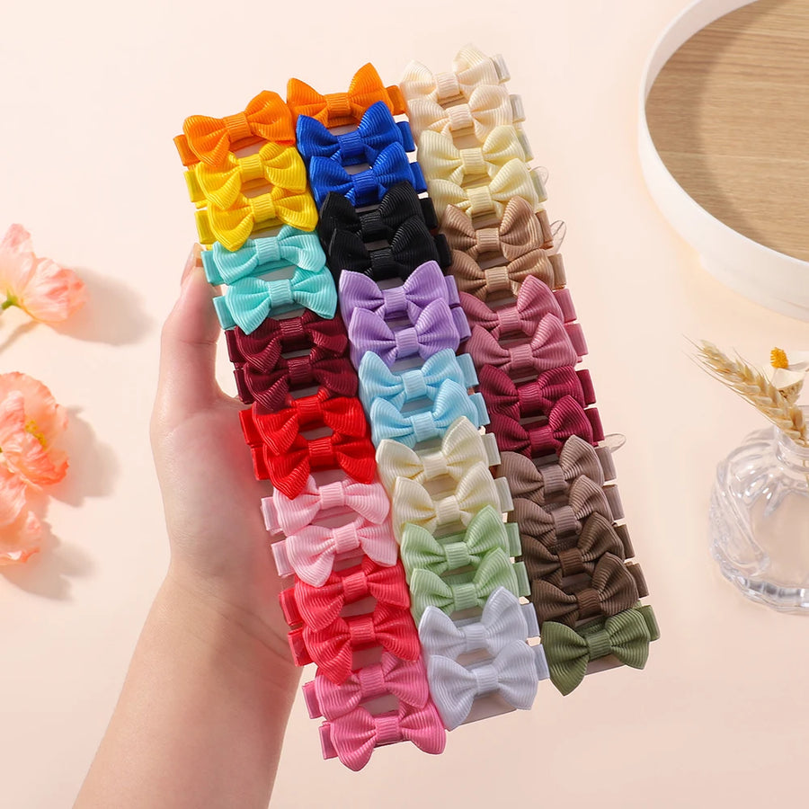 Mini Hair Bow Clip Set, product view 2