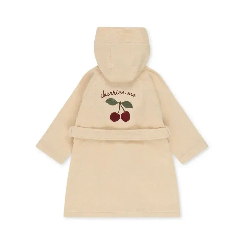 Embroidered Cotton Hooded Bathrobe Set, product view 15