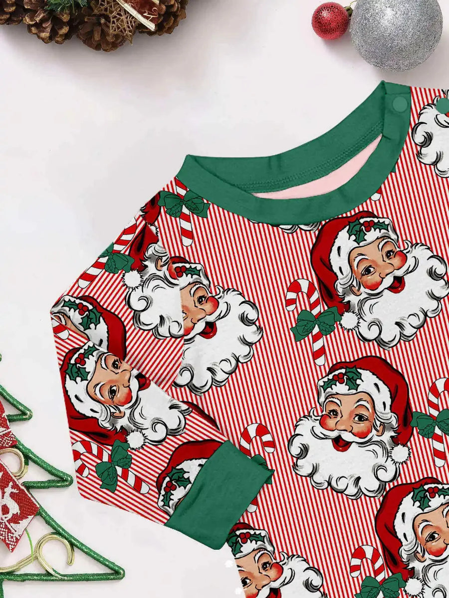 Santa Allover Print Family Christmas Pajamas