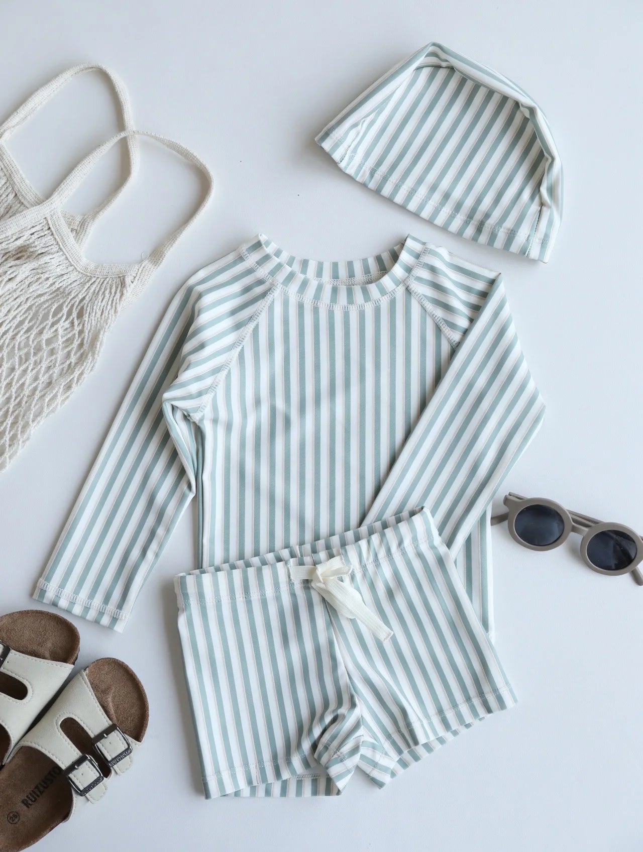 Printed Long Sleeve Swimwear Set for Toddlers