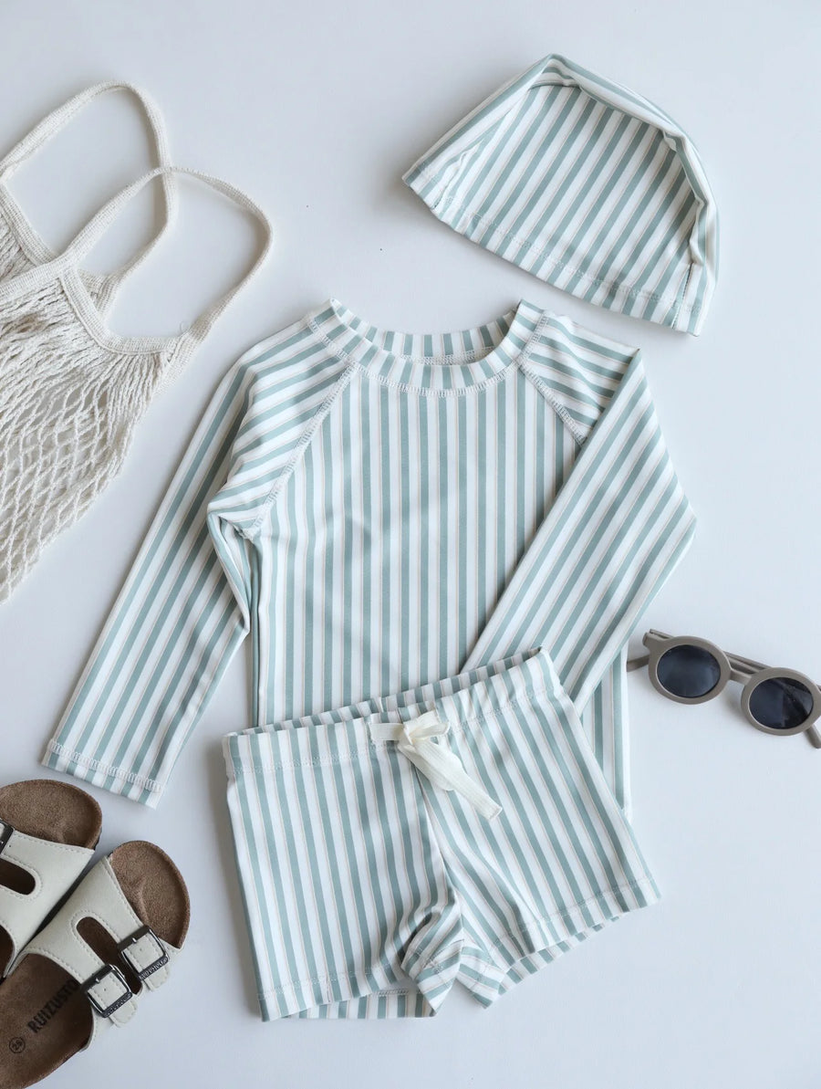 Printed Long Sleeve Swimwear Set for Toddlers