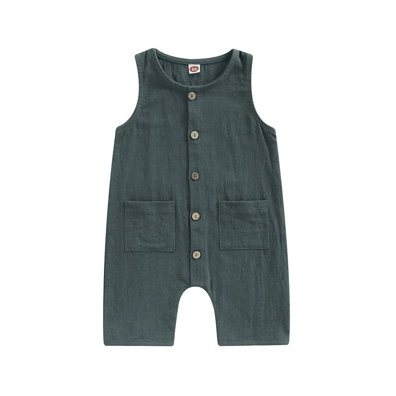 Sleeveless Stripe Baby Romper