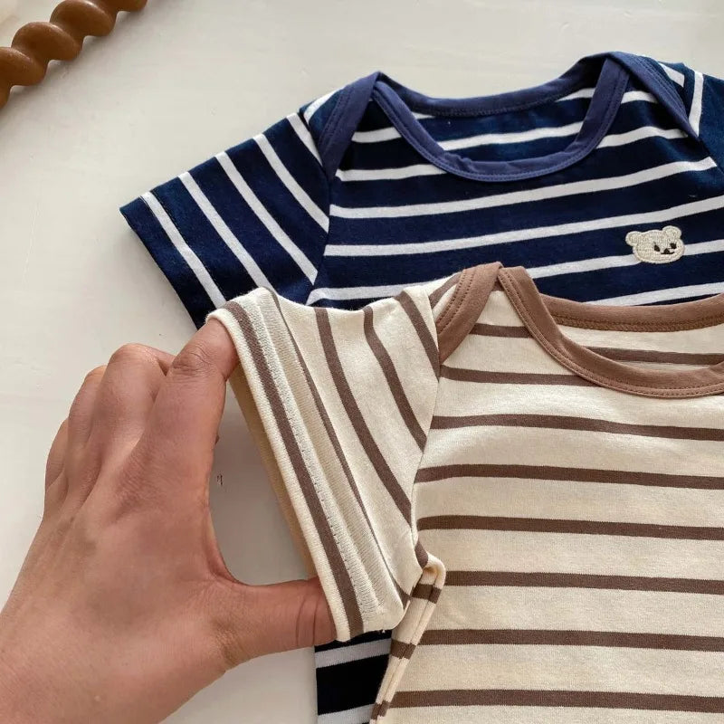 Striped Bear Romper