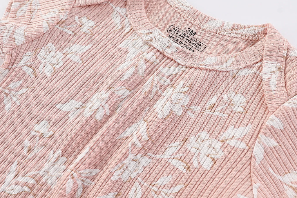 Sweet Cartoon Print Baby Bodysuit side view