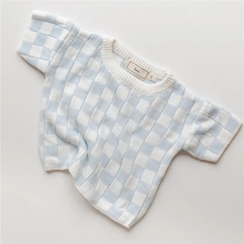 Plaid Knit Pants Set, product view 7