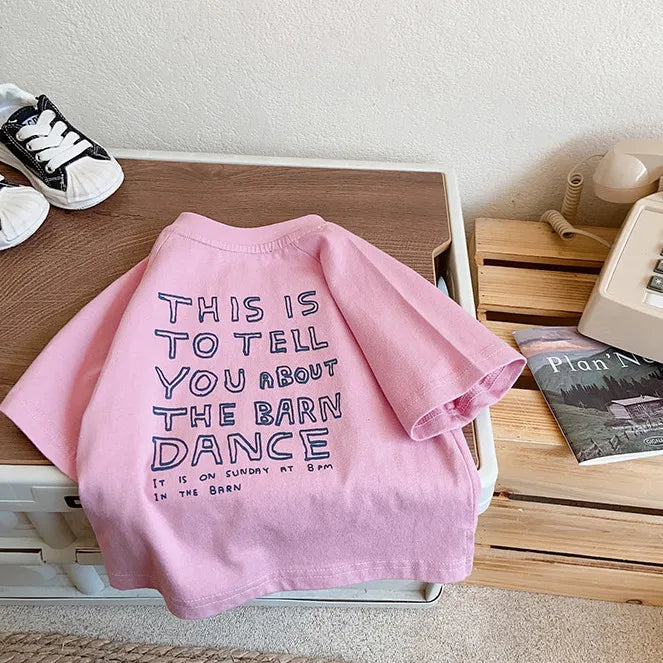 Barn Dance Pink Cotton Tee – product view