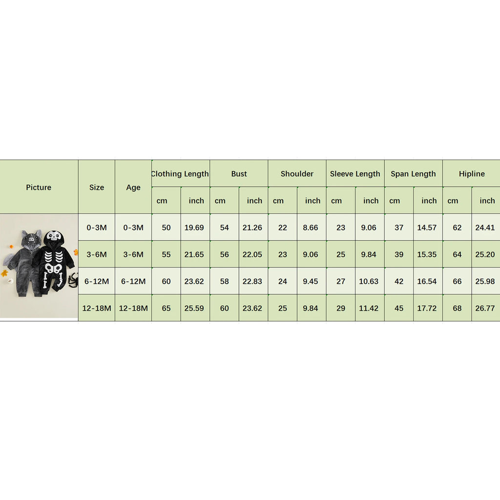 Belle Marianne Skeleton Little Bat Romper Costume