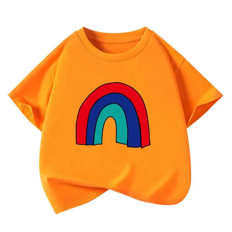 Kids’ Cotton-Blend Graphic School Tee – Brights