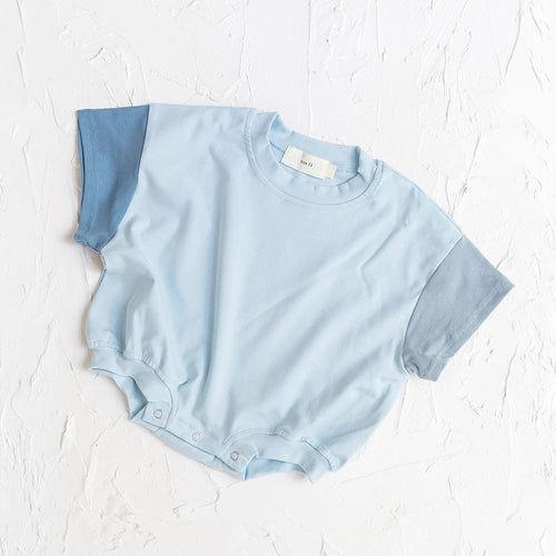 The Oversized Tee Romper - Sky blue, product view