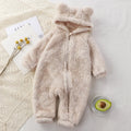 Pink Color Variant of Plush Bear Hooded Romper