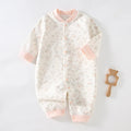 Soft cotton fabric detail of baby romper