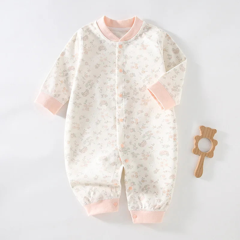 Soft cotton fabric detail of baby romper