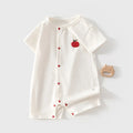 Cartoon Pattern Summer Romper laid flat showing design details