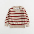 Classic Striped Baby Sweatshirt with Shoulder Buckle in dot pattern