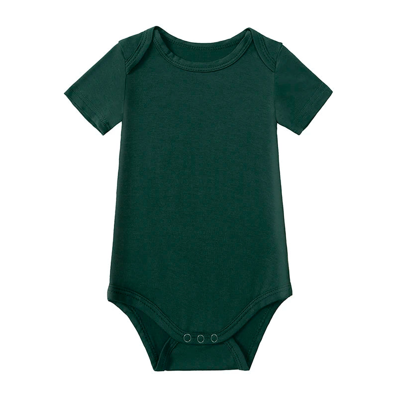 Soft Bamboo Short Sleeve Bodysuit - Deep teal, product view