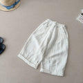 Solid Color Linen Children's Pants Kids Loose Thin Trousers Summer Flax Harem Pants