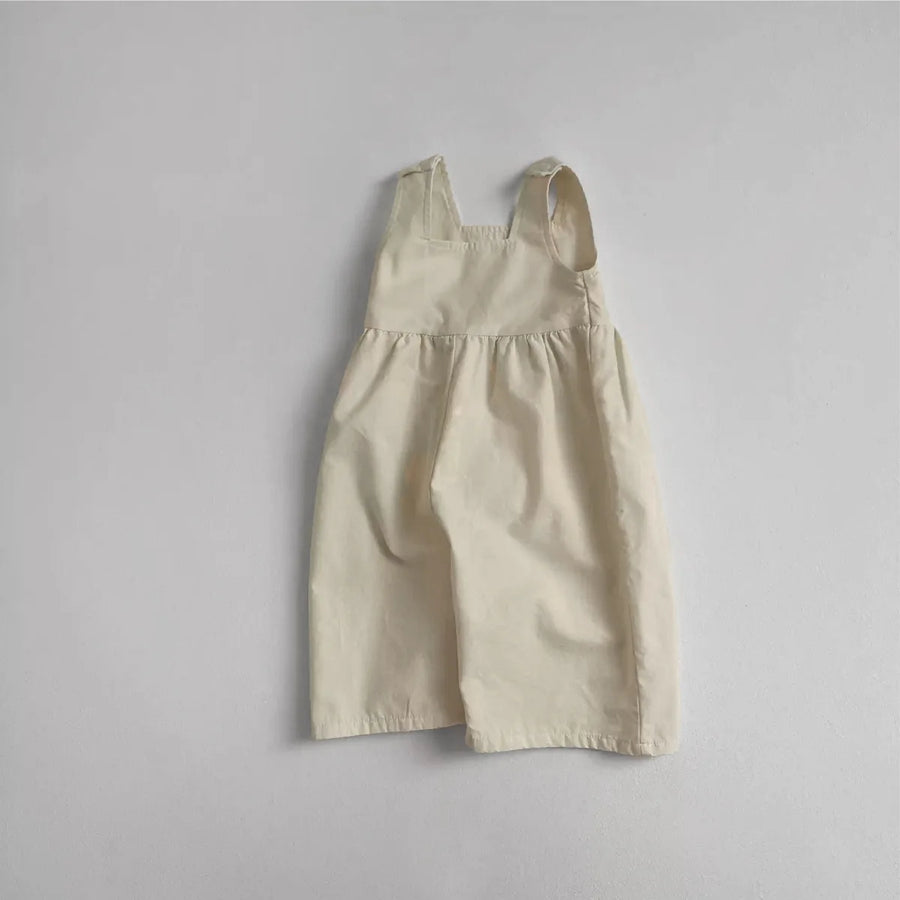 Loose Cotton Baby Overalls worn by toddler