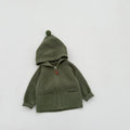 Baby and toddler warm knit hooded coat collection in multiple colors